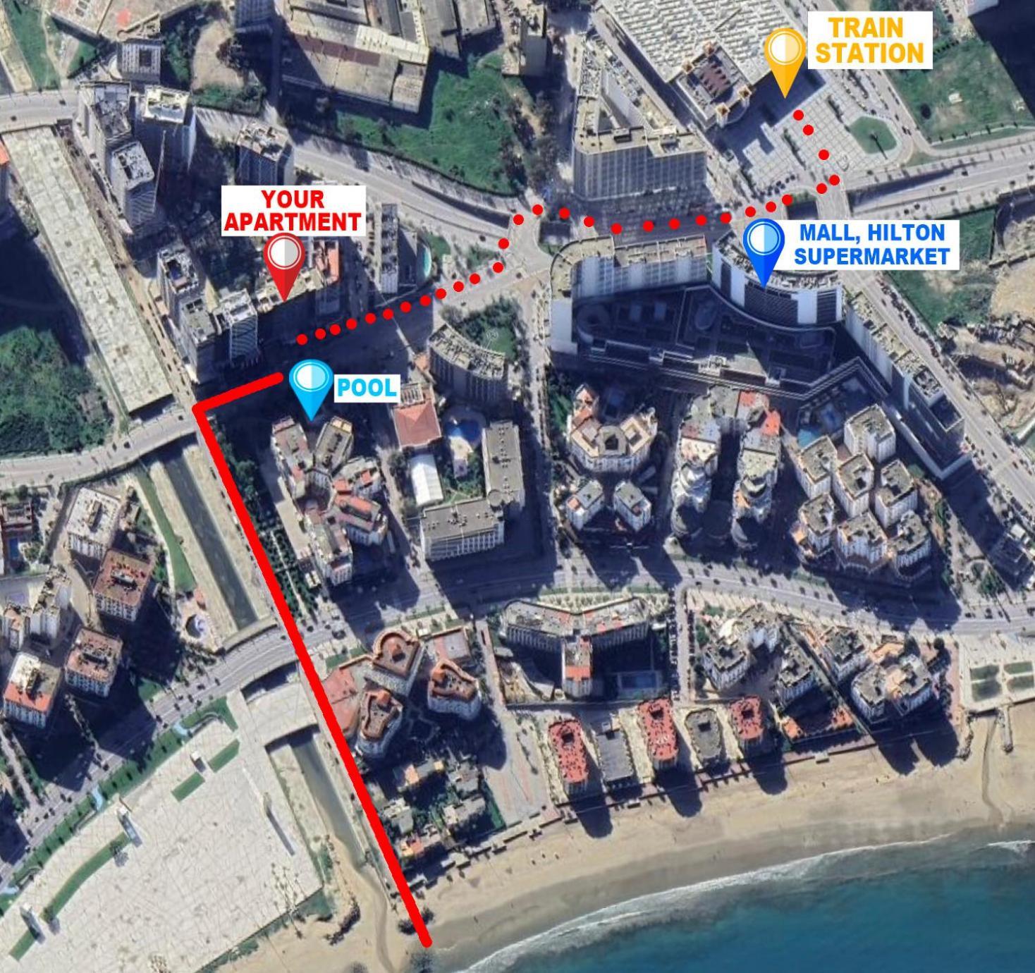 Modern Elegance With Sea Views In Central Tangier - Steps To Beach, Train And Attractions! Kültér fotó